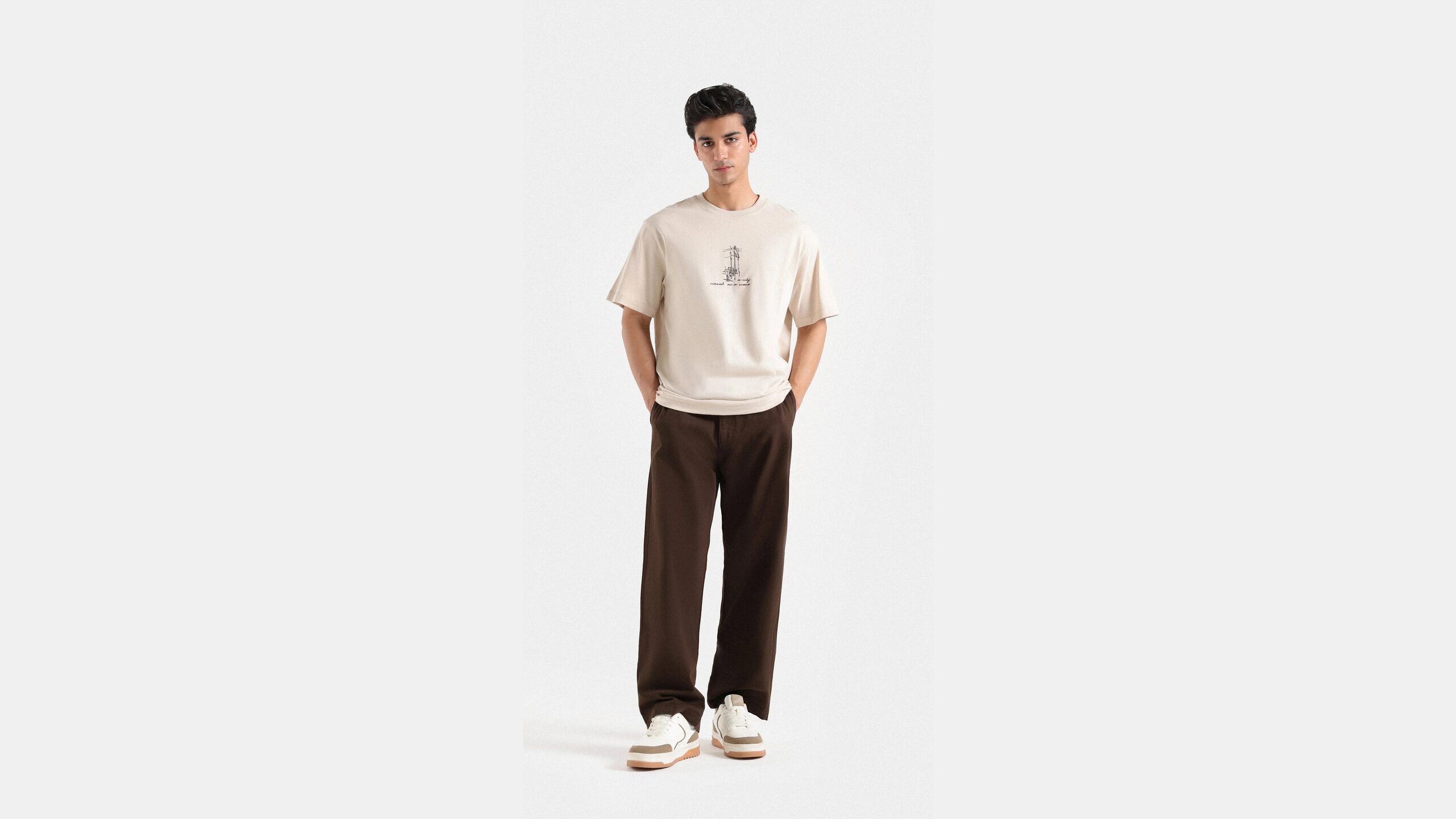 Graphic T-Shirt peach color