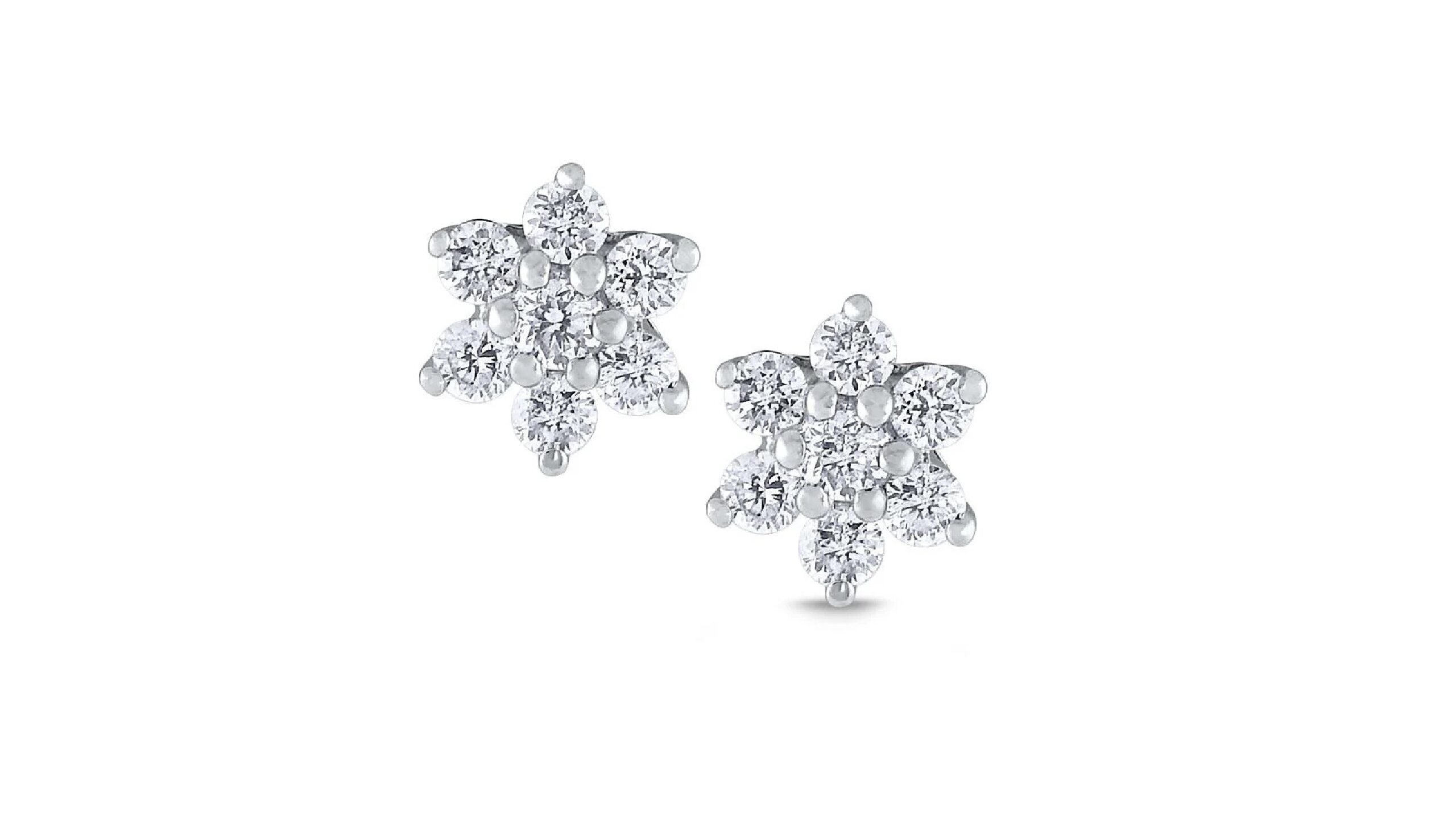 Diamond Star Stud Earrings Set
