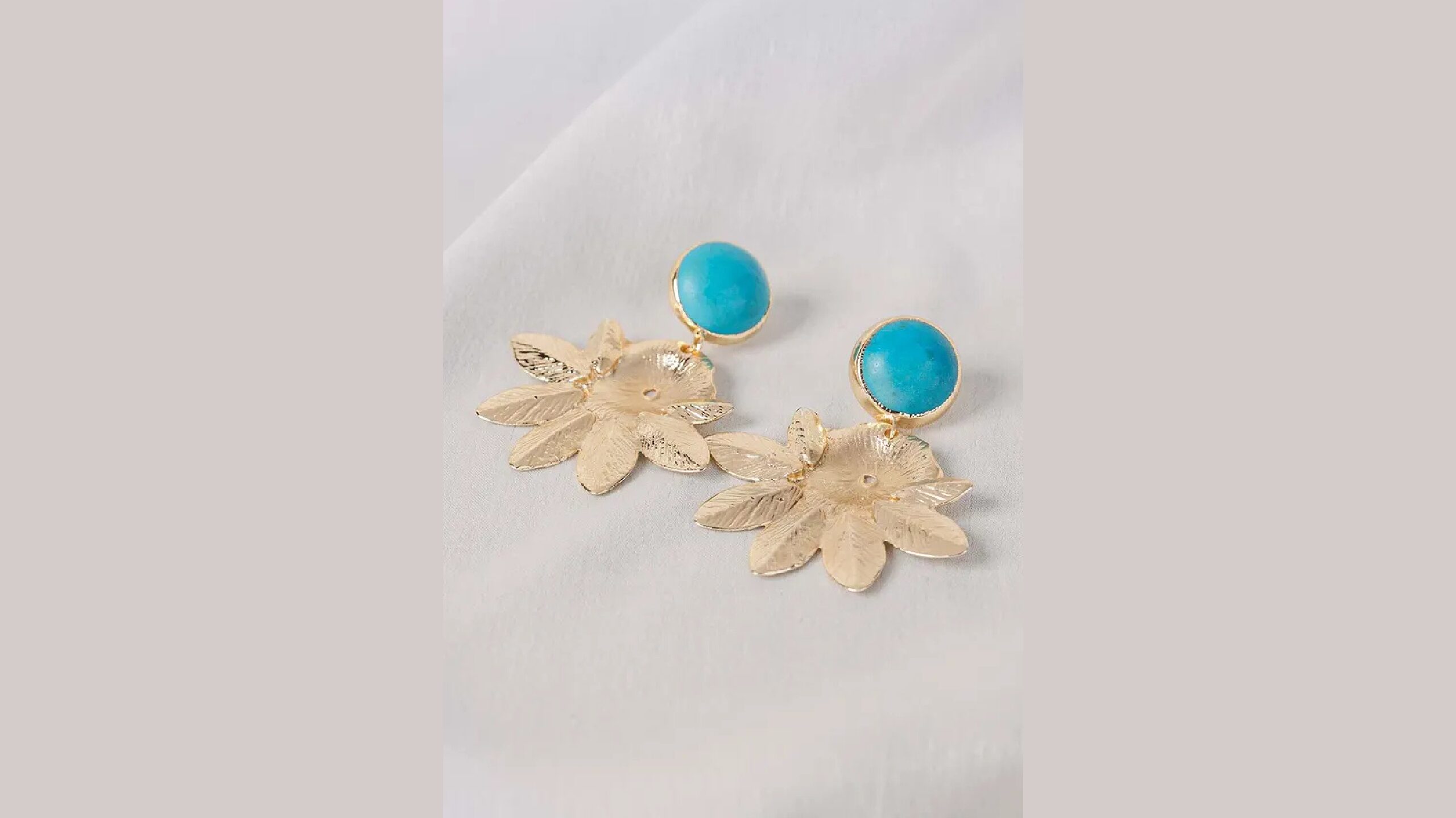 Turquoise Flower Drop Earrings